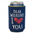 Dear Weekend Navy Koozie Blue