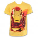 Iron Man Huge Iron Face Shirt Yellow