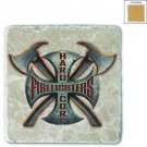 Hard Core Firefighter Stone Coaster Beige