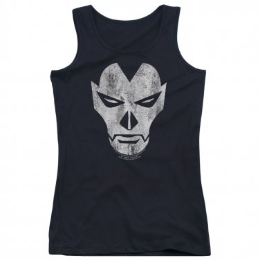 Shadowman Face Juniors Tank Top Black