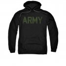 US Army Type Logo Pullover Hoodie Black