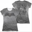 Batman v Superman Logo Sublimation Juniors T-Shirt Gray