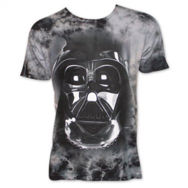 Star Wars Darth Vader Helmet Mineral Wash TShirt Gray