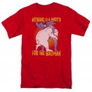 Batman Bear Wrestle T-Shirt Red