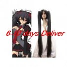 Black Vocaloid Hachune Miku Cosplay Wig