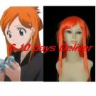 Bleach Inoue Orihime Cosplay Wig Orange Layers Bangs Anime Hair