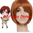Brown  Axis power Hetalias SOUTH ITALY Lovino Vargas Nylon Cosplay Wig
