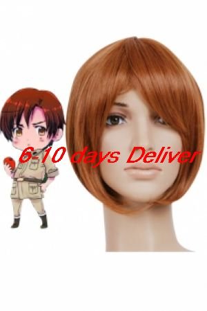 Brown  Axis power Hetalias SOUTH ITALY Lovino Vargas Nylon Cosplay Wig