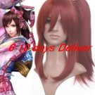 Burgundy Sengoku Musou 3 OICHI Nylon Cosplay Wig
