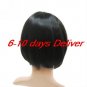 Capless Chin Length High Quality Synthetic Black Bob Style Hair Wigs