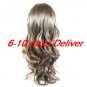 Capless Extra Long High Quality Synthetic Natural Look Honey Brown European Weave Hair Wig