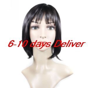 Capless Medium High Quality Synthetic Natural Look Auburn Straight Hair Wig