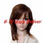 Capless Medium Length High Quality Synthetic Natural Look Brown Straight Hair Wigs