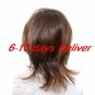 Capless Medium Length High Quality Synthetic Natural Look Brown Straight Hair Wigs