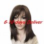 Capless Medium Length High Quality Synthetic Natural Look Dark Coffee Wigs