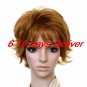 Capless Short High Quality Synthetic Natural Look Golden Brown Curly Hair Wigs