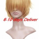 Cool Golden  Anime Nylon Cosplay Wig