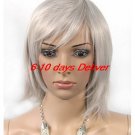cosplay hairpiece lady gaga short straight grey hair Wigs