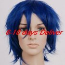 dark blue vocaloid len cosplay wig