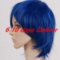 dark blue vocaloid len cosplay wig