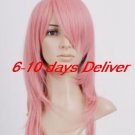 dark milkshark pink long straight Reborn! Bianchi cosplay wig