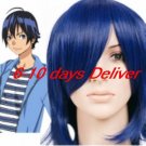 Deep Blue  BAKUMAN Moritaka Mashiro Nylon Cosplay Wig