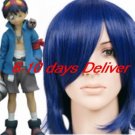 Deep Blue Gurren Lagann Simon Nylon Cosplay Wig
