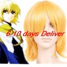Deep Gold  Gundam Seed Cagalli Yula Athha Nylon Cosplay Wig