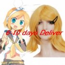 Deep Gold VOCALOID Kagamine Rin Nylon Cosplay Wig