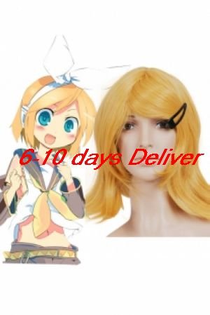Deep Gold VOCALOID Kagamine Rin Nylon Cosplay Wig