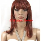 fashion full wigs Womens wine red medium lady gaga hair Wigs