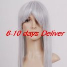 Female Cheap Costume Long Straight White Cosplay Wigs
