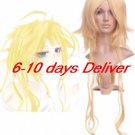 Gold  ZONE-00 BENTEN Nylon Cosplay Wig