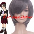 Gray 32cm When They Cry 3 Umineko no Naku Koro ni KANON Nylon Cosplay Wig