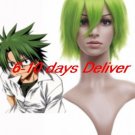 Green  Law of Ueki Kosuke Ueki Nylon Cosplay Wig