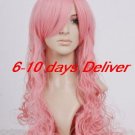 Gundam Lacus Clyne Cosplay Wig Milkshake Pink Long