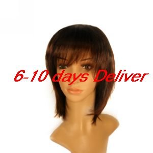 High Quality Synthetic Brown Straight Hair Wig