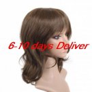 High Quality Synthetic Natural Look Coffee Straight Hair Wig