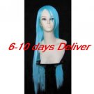 Inches Long Blue Cosplay Wig