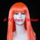 Inches Long Orange Cosplay Wig