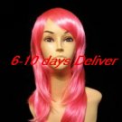 Inches Long Wavy Pink Cosplay Wig