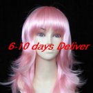 Inches Wavy Pink Cosplay Wig