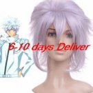 Lavender Katekyō Hitman Reborn!-Byakuran Nylon Cosplay Wig