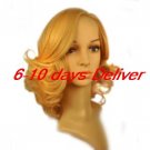 Length High Quality Synthetic Golden Blonde Curly Hair Wig