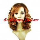 Length High Quality Synthetic Golden Brown Curly Hair Wig