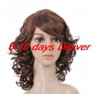 Length High Quality Synthetic Light Brown Curly Hair Wig