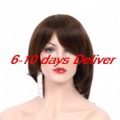 Length High Quality Synthetic Natural Look Coffee Straight Hair Wig