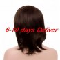 Length High Quality Synthetic Natural Look Coffee Straight Hair Wig