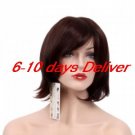 Length High Quality Synthetic Natural Look Dark Brown Straight Hair Wig