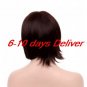 Length High Quality Synthetic Natural Look Dark Brown Straight Hair Wig